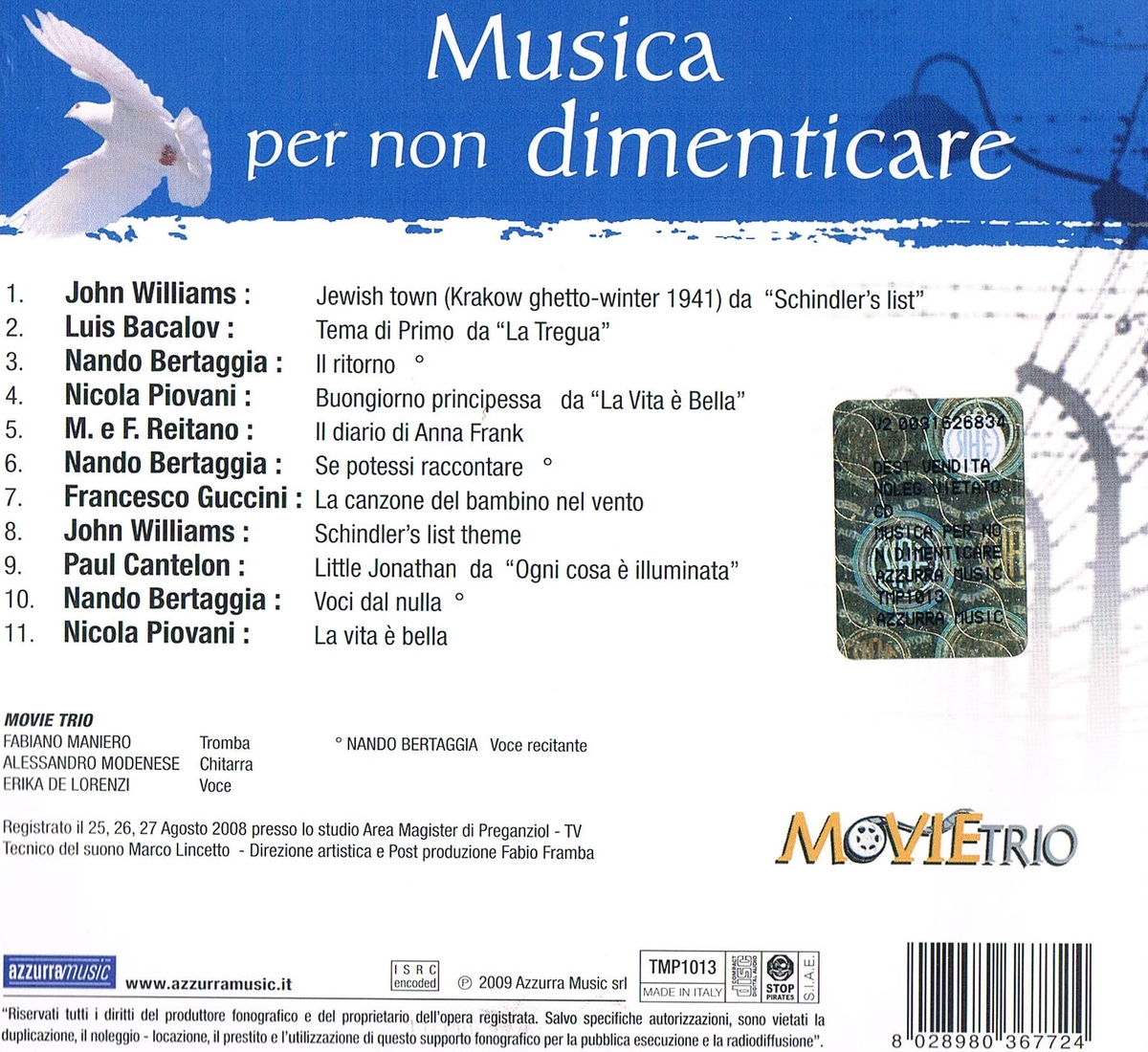 musica per non dimenticare cd